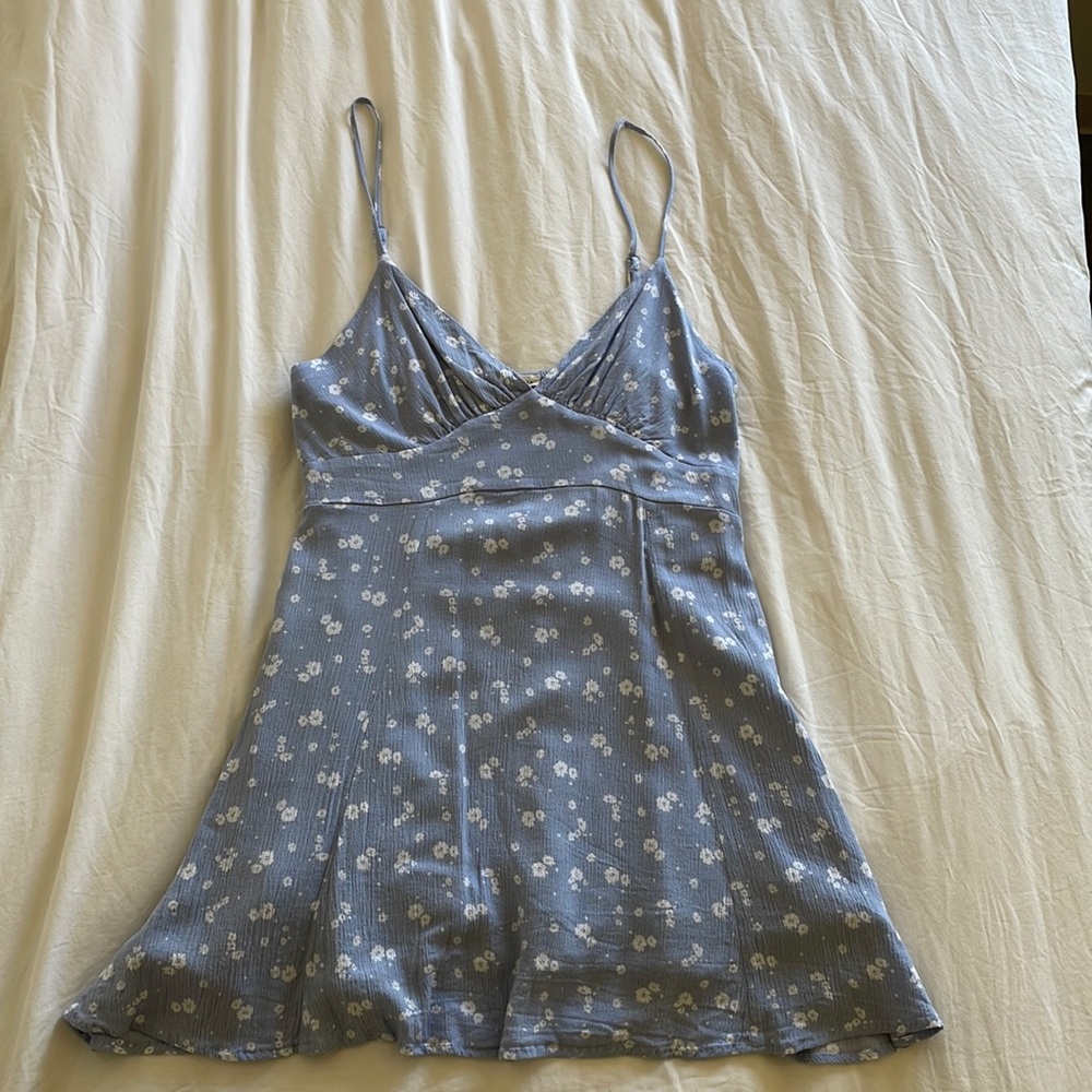 LA Hearts blue floral mini dress